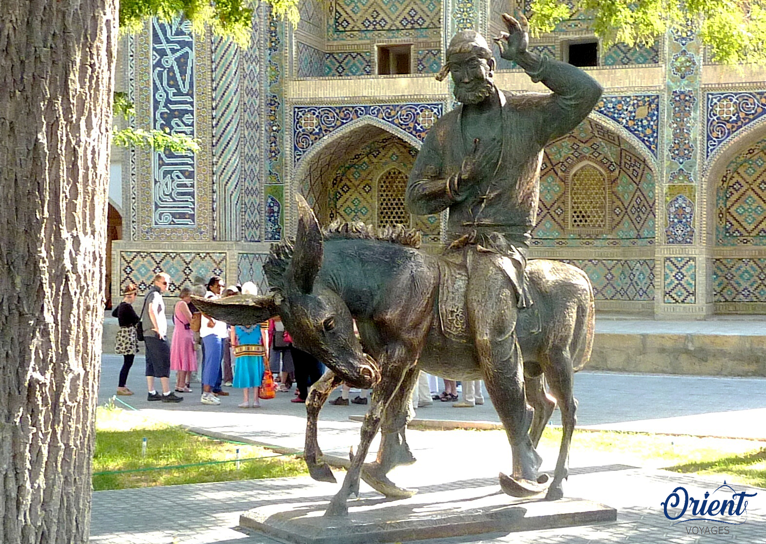Statue of Khodja Nasreddin on Lyabi Khauz square, Bukhara